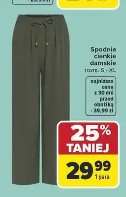 Carrefour Spodnie cienkie damskie rozm. S-XL oferta