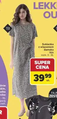 Carrefour Sukienka z wiązaniem damska TEX rozm. S-XL oferta