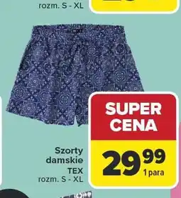 Carrefour Szorty damskie TEX rozm. S-XL oferta