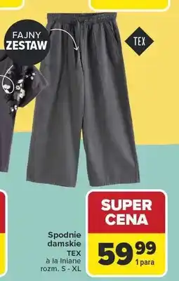 Carrefour Spodnie damskie TEX à la lniane rozm. S-XL oferta