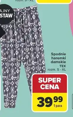 Carrefour Spodnie haremki damskie TEX rozm. S-XL oferta