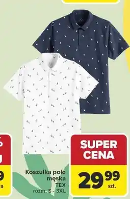 Carrefour Koszulka polo męska TEX rozm. S - 3XL oferta