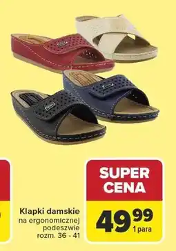 Carrefour Klapki damskie na ergonomicznej podeszwie oferta