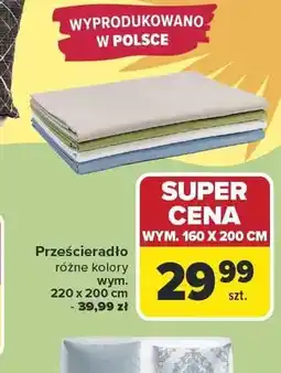 Carrefour Prześcieradło wym. 160x200cm oferta