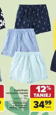 Carrefour Kąpielówki wzorzyste męskie TEX rozm. S-3XL oferta