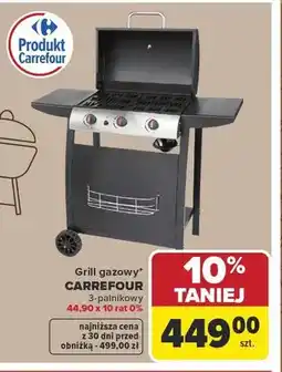 Carrefour Grill gazowy 3-palnikowy Carrefour oferta