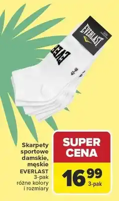 Carrefour Skarpety sportowe damskie EVERLAST 3-pak oferta