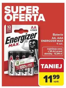 Carrefour Baterie AA ENERGIZER MAX 4-pak oferta