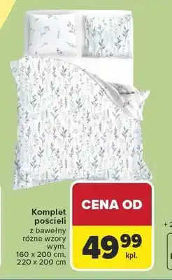 Carrefour Komplet pościeli z bawełny wym. 160x200cm, 220x200cm oferta