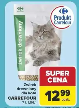 Carrefour Żwirek drewniany dla kota CARREFOUR oferta