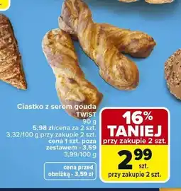Carrefour Ciastko z serem gouda TWIST oferta