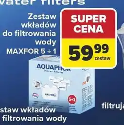 Carrefour Zestaw wkładów do filtrowania wody AQUAPHOR MAXFOR 5+1 oferta