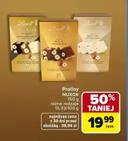 Carrefour Praliny Lindt Nuxor Assortment Milk, Dark, White Chocolate oferta
