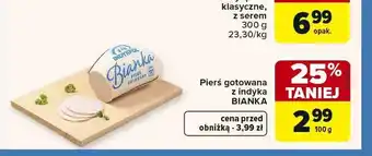 Carrefour Pierś gotowana z indyka Bianka Indykpol oferta