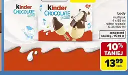 Carrefour Lody multipak Kinder Chocolate oferta