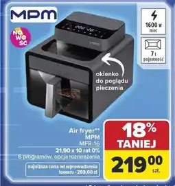 Carrefour Air fryer MPM MFR-16 1600W oferta