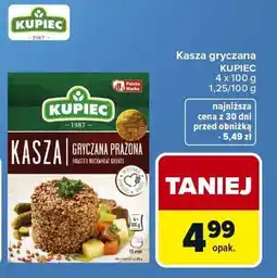 Carrefour Kasza gryczana prażona KUPIEC 4-pak oferta