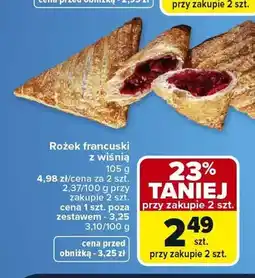 Carrefour Rożek francuski z wiśnią oferta