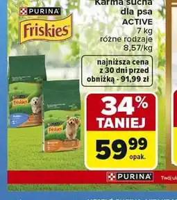 Carrefour Karma sucha dla psa Active Friskies oferta