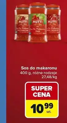 Carrefour Sos do makaronu Mutti oferta