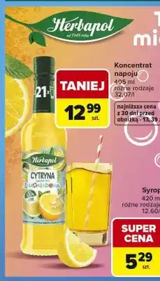 Carrefour Syrop Herbapol cytryna lemoniadowa oferta