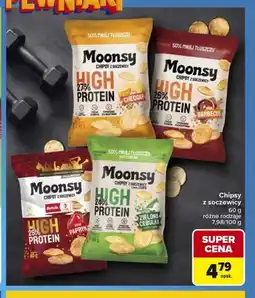 Carrefour Chipsy z soczewicy Moonsy High Protein Cheddar oferta