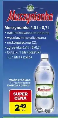 Carrefour Woda mineralna Muszynianka oferta