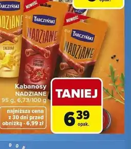 Carrefour Kabanosy Nadziane Cheddar Tarczyński oferta
