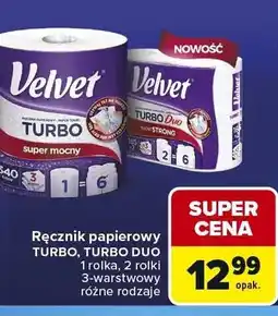 Carrefour Ręcznik papierowy Velvet TURBO 3-warstwowy oferta