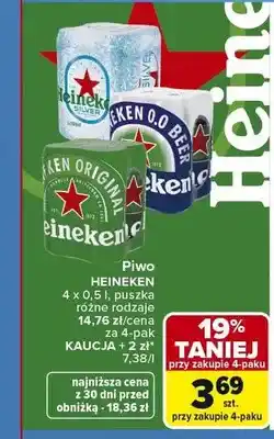 Carrefour Piwo Heineken Original 4-pak oferta