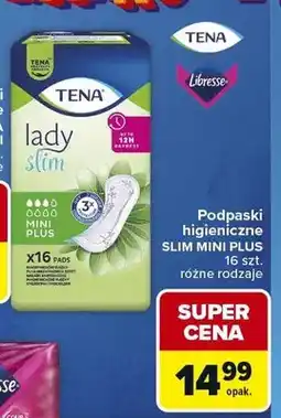 Carrefour Podpaski higieniczne TENA lady slim mini plus oferta