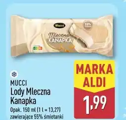 ALDI Lody Mleczna Kanapka MUCCI oferta