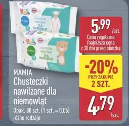 ALDI MAMIA Chusteczki nawilżane dla niemowląt oferta