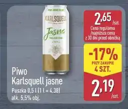 ALDI Piwo Karlsquell jasne oferta
