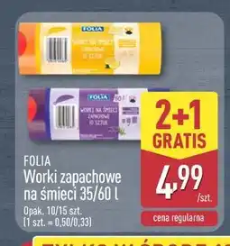 ALDI FOLIA Worki zapachowe na śmieci 35/60 l oferta