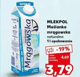 Kaufland MLEKPOL Maślanka mrągowska naturalna 1 l opakowanie oferta