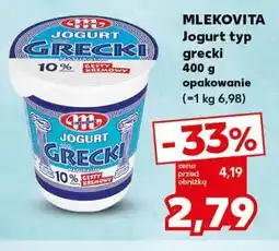 Kaufland MLEKOVITA Jogurt typ grecki 400 g opakowanie oferta