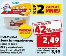 Kaufland ROLMLECZ Serek homogenizowany różne rodzaje 200 g opakowanie oferta