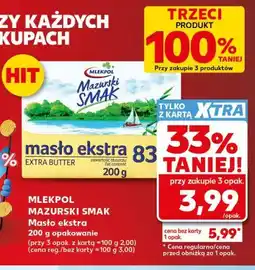 Kaufland MLEKPOL MAZURSKI SMAK Masło ekstra 200 g opakowanie oferta