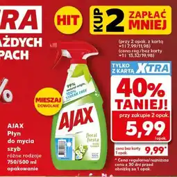 Kaufland AJAX Płyn do mycia szyb różne rodzaje 750/500 ml opakowanie oferta
