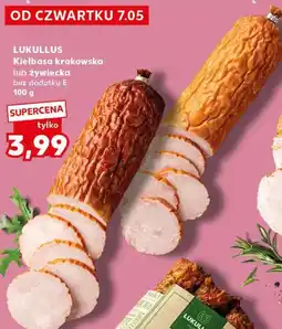 Kaufland LUKULLUS Kiełbasa krakowska lub żywiecka bez dodatku E oferta