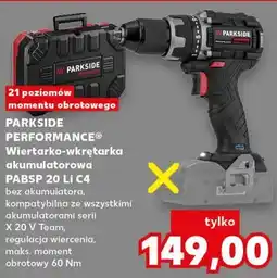 Kaufland Wiertarko-wkrętarka akumulatorowa PABSP 20 Li C4 PARKSIDE PERFORMANCE oferta