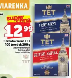 Topaz Herbata czarna TET Lord Grey 100-pak oferta