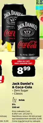 Netto Drink Jack Daniel's & Coca-Cola Zero Sugar 5% oferta