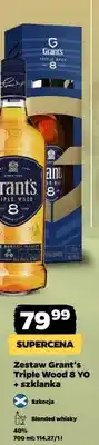 Netto Zestaw Whisky Grant's Triple Wood 8 YO + szklanka 40% oferta
