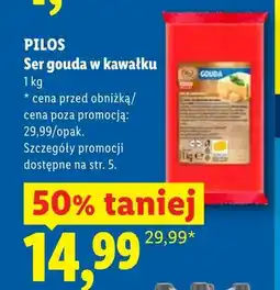 Lidl Ser gouda w kawałku Pilos oferta