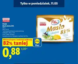 Lidl Masło ekstra 83% Pilos oferta