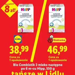 Lidl Mleko następne Bio Combiotik 3 po 6m-cu HiPP oferta