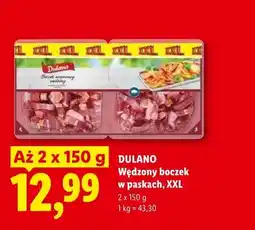 Lidl Wędzony boczek w paskach XXL DULANO 2-pak oferta