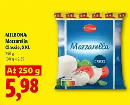 Lidl Ser Mozzarella Classic Milbona XXL oferta